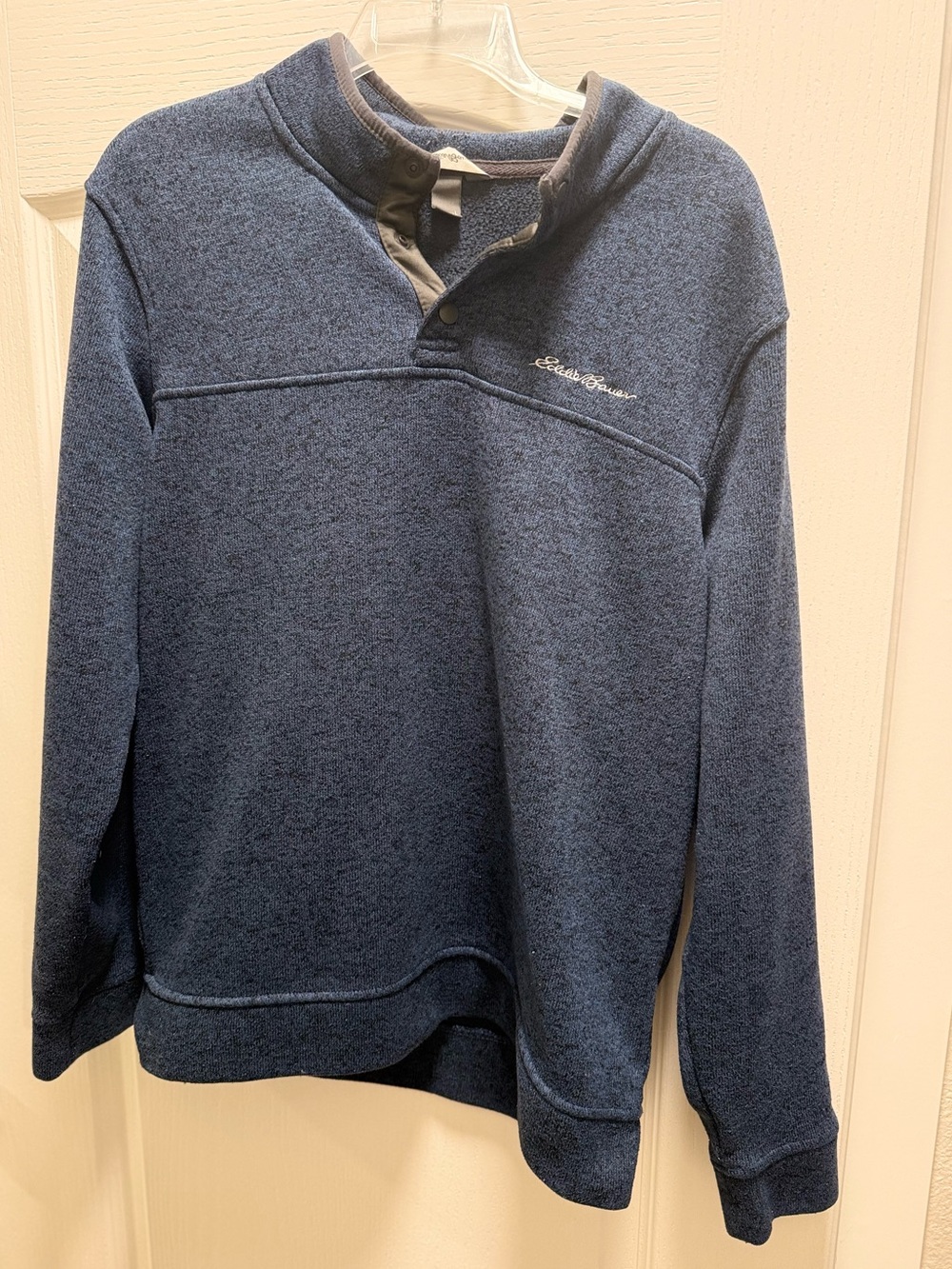 Eddie Bauer Navy Blue Quarter-Snap Pullover